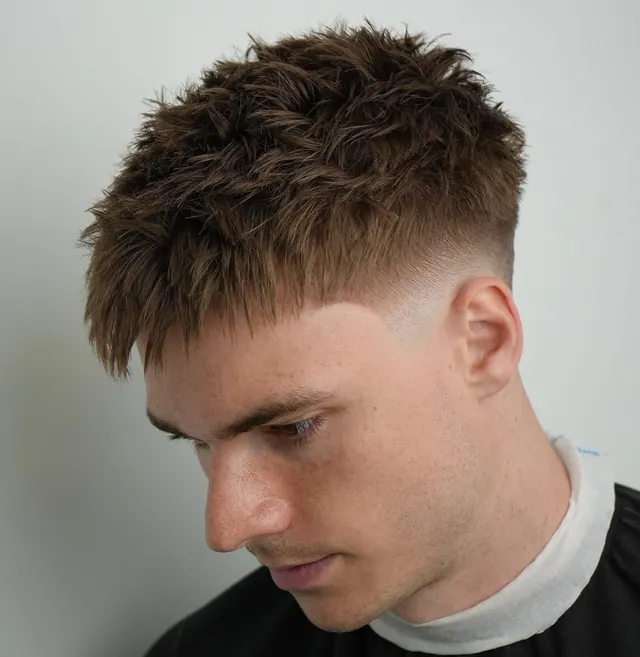 A textured crop with a low fade